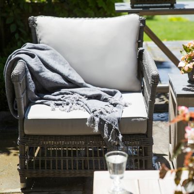Trellis Weave All Weather Wicker Lounge Chair