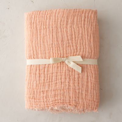 Ruched French Linen Throw Terrain