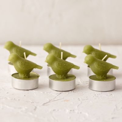 Bird Tea Lights, Green Terrain