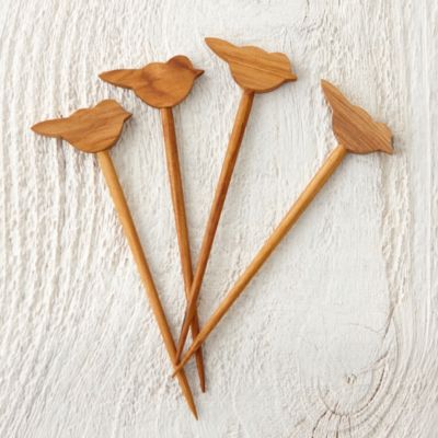 Teak Bird Cocktail Picks Terrain