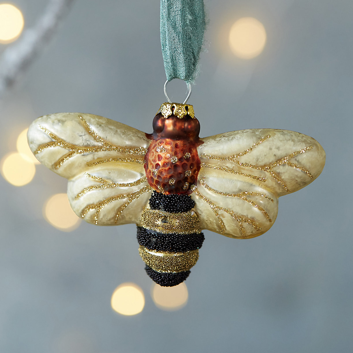 Glass Honey Bee Ornament | Terrain