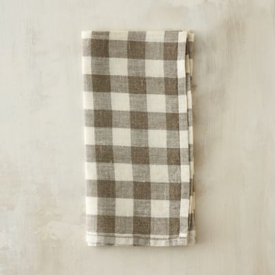 Lithuanian Linen Check Napkin in House + Home Table Linens at Terrain