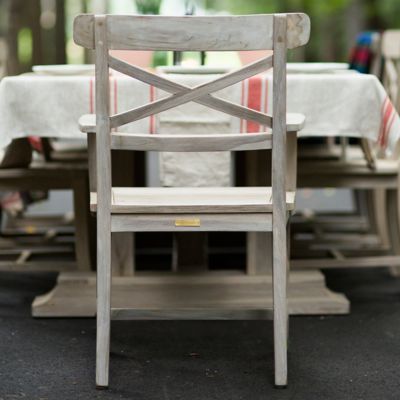 Protected Teak Crossback Armchair