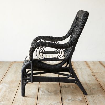 Ebony Rattan Lounge Chair