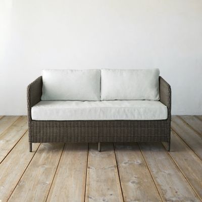 Low Back All Weather Wicker Two Seat Sofa Terrain