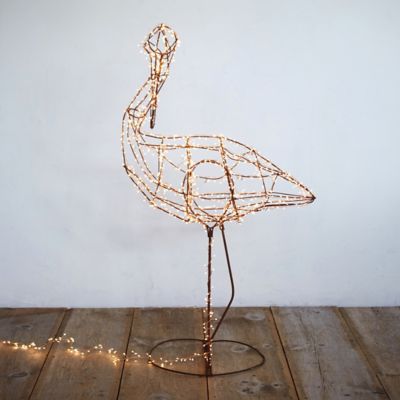 Antique Iron Topiary Form, Crane