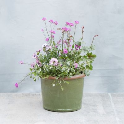 Glazed Stoneware Taper Pot
