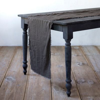 WellWrinkled Linen Runner in House + Home Table Linens at Terrain