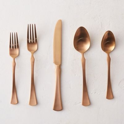 Five Piece Copper Flatware Set Terrain