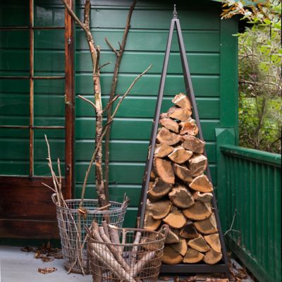Iron Pyramid Log Holder