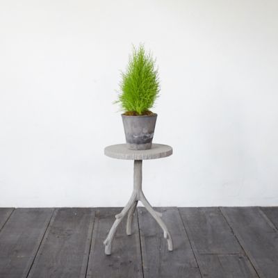 Faux Bois Plant Stand, Low Terrain