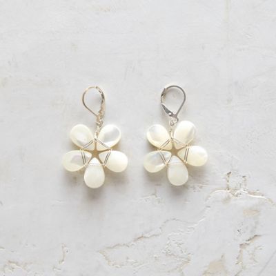 Mother of Pearl Flower Earrings Terrain