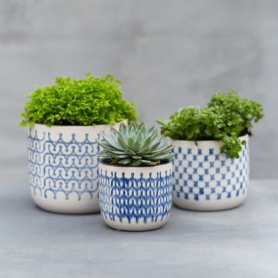Nordic Print Ceramic Pot