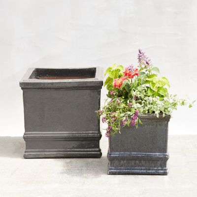 Framed Earthenware Cube Planter