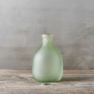 Sanded Glass Vase, Round Terrain