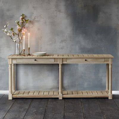 Protected Teak Two Drawer Console