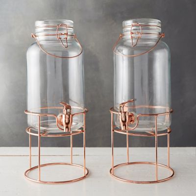 Copper + Glass Drink Dispenser Set Terrain