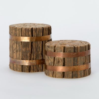 Fastened Wood Candle Stands