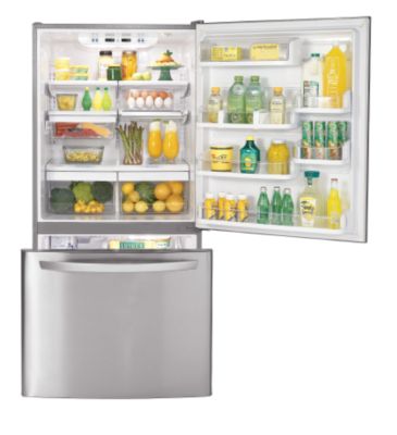 Doors open (Stainless steel model shown)