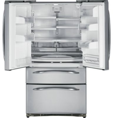 Empty refrigerator view