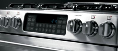 Front control panel with knobs