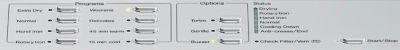Miel T9800 Dryer -- Control Panel
