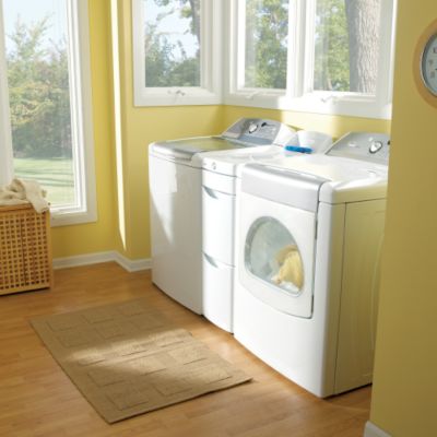 Cabrio Washer And Dryer In Laundry Room