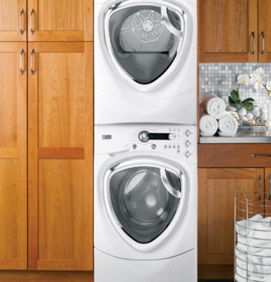Stacked (washer and stacking kit sold separately)