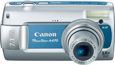 Canon PowerShot A470 Blue Digital Cameras