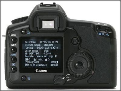 Canon EOS 5D -- Back View