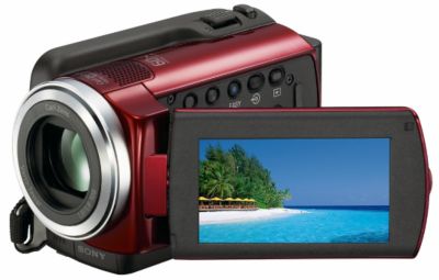 Sony DCR-SR47 60GB hard drive red digital camcorder SteadyShot optical ...