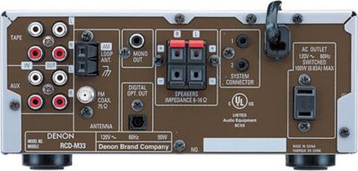 D-M33S Receiver Rear Panel
