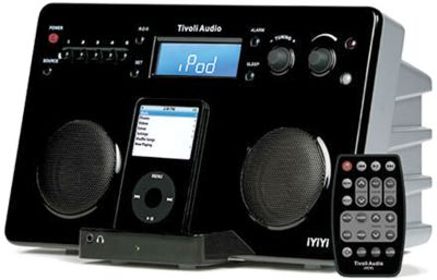Tivoli iYiYi Black/Silver iPod Dock With AM/FM Stereo Radio Picture