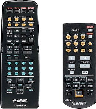 RX-797 Main Remote (L), Zone 2 Remote (R)