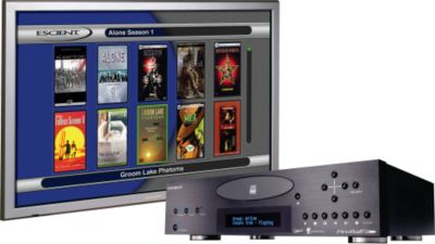 Escient media server -- with graphical user interface screen