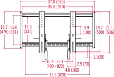 ULPT-L front dimensional drawing