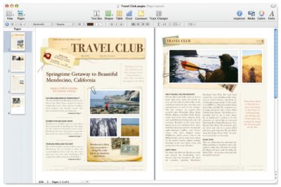 Pages layout mode screenshot