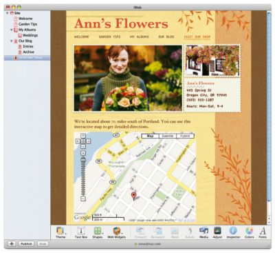 iWeb screenshot