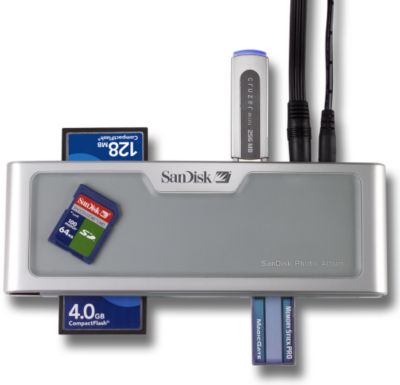 View Of Unit With Memory Cards, Cables Inserted