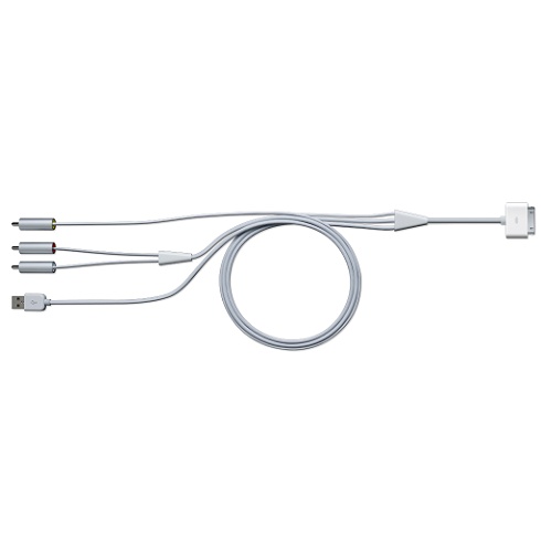 Apple MB129LLA composite AV cable for iPod