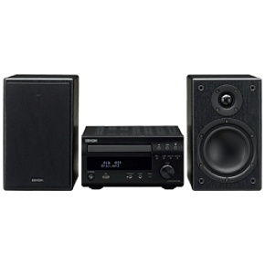 Denon DM37 Single disc black CD stereo shelf system
