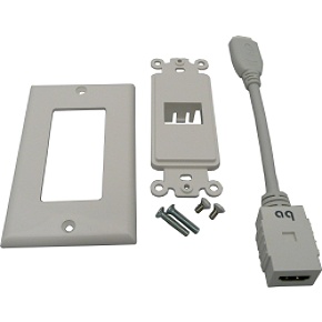 AudioQuest HDMI M1F HDMI wall plate and single flexible HDMI jack