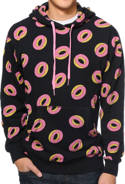 odd future allover donut hoodie blue