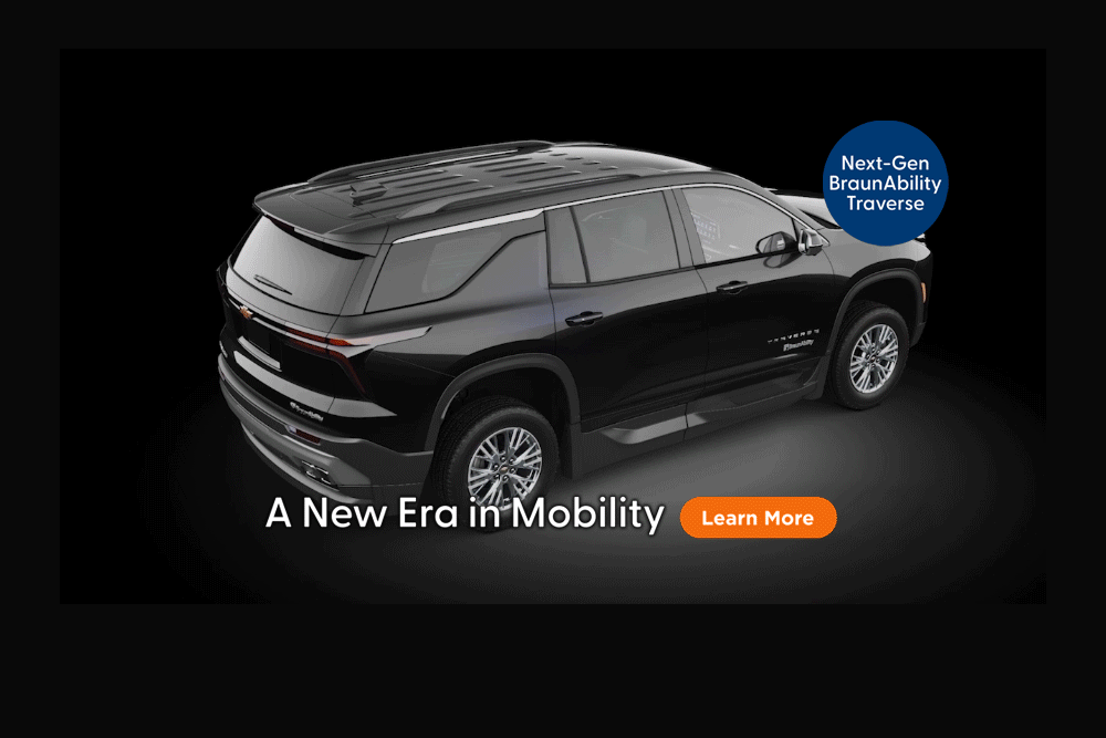 A new era in Mobility: Next-Gen BraunAbility Chevrolet Traverse. Learn More