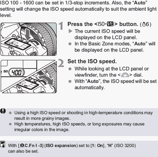 How to set the ISO on the EOS 40D.