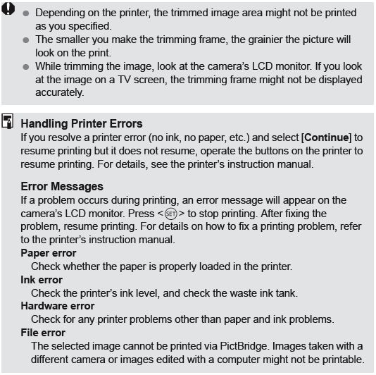 How to Direct Print using the EOS Digital Rebel XTi and a PictBridge ...