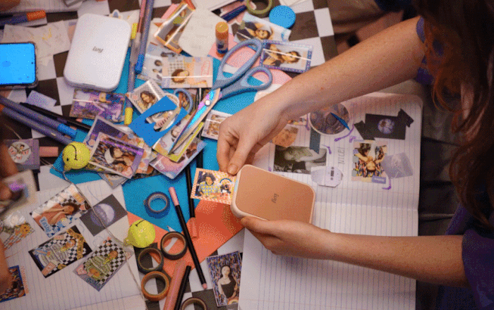 Printing, Peeling, Sticking a Sticker Printed From the IVY 2