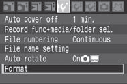 How to format the memory card(s) on the EOS 1D Mark III.