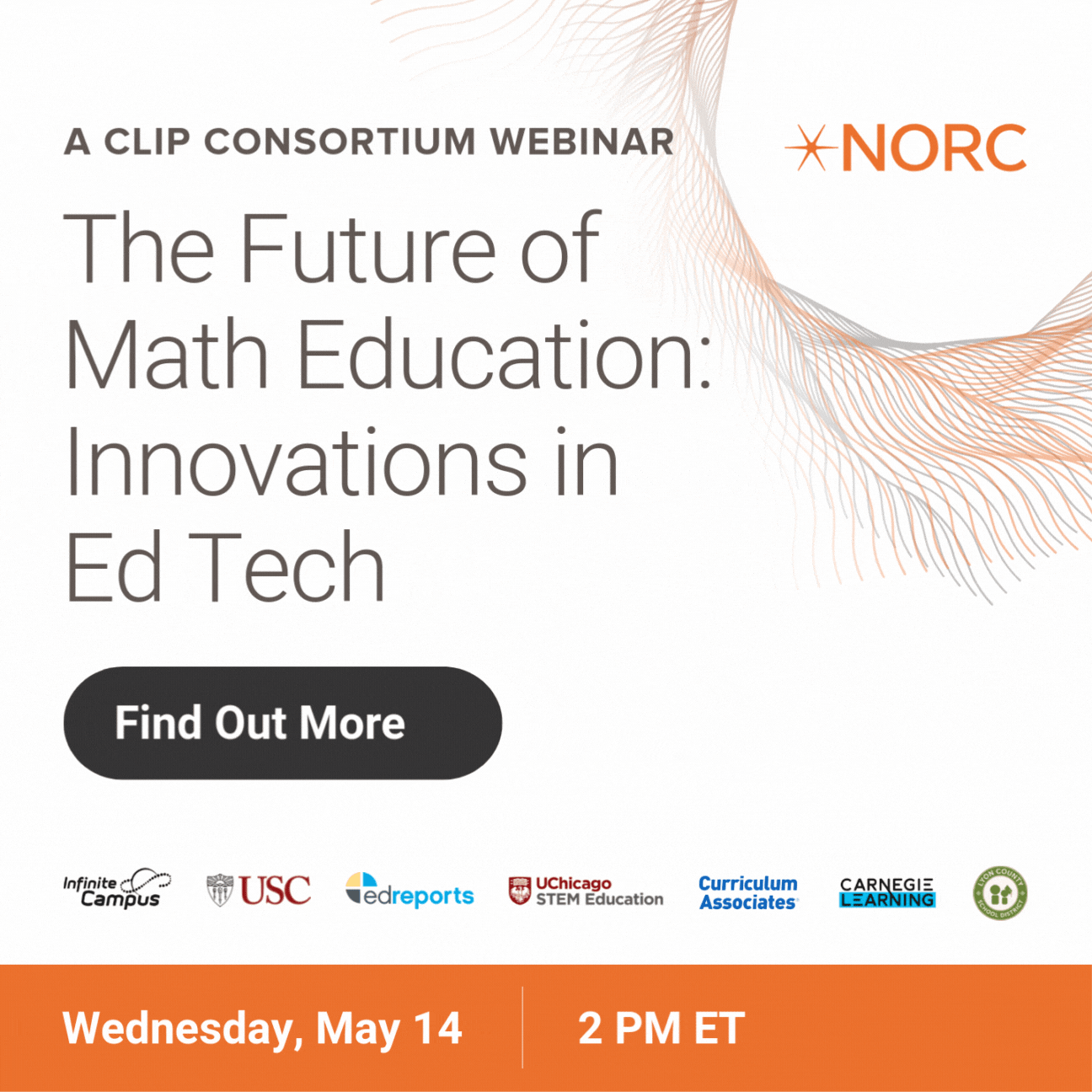 Share graphic for CLIP webinar on May 14, 2025