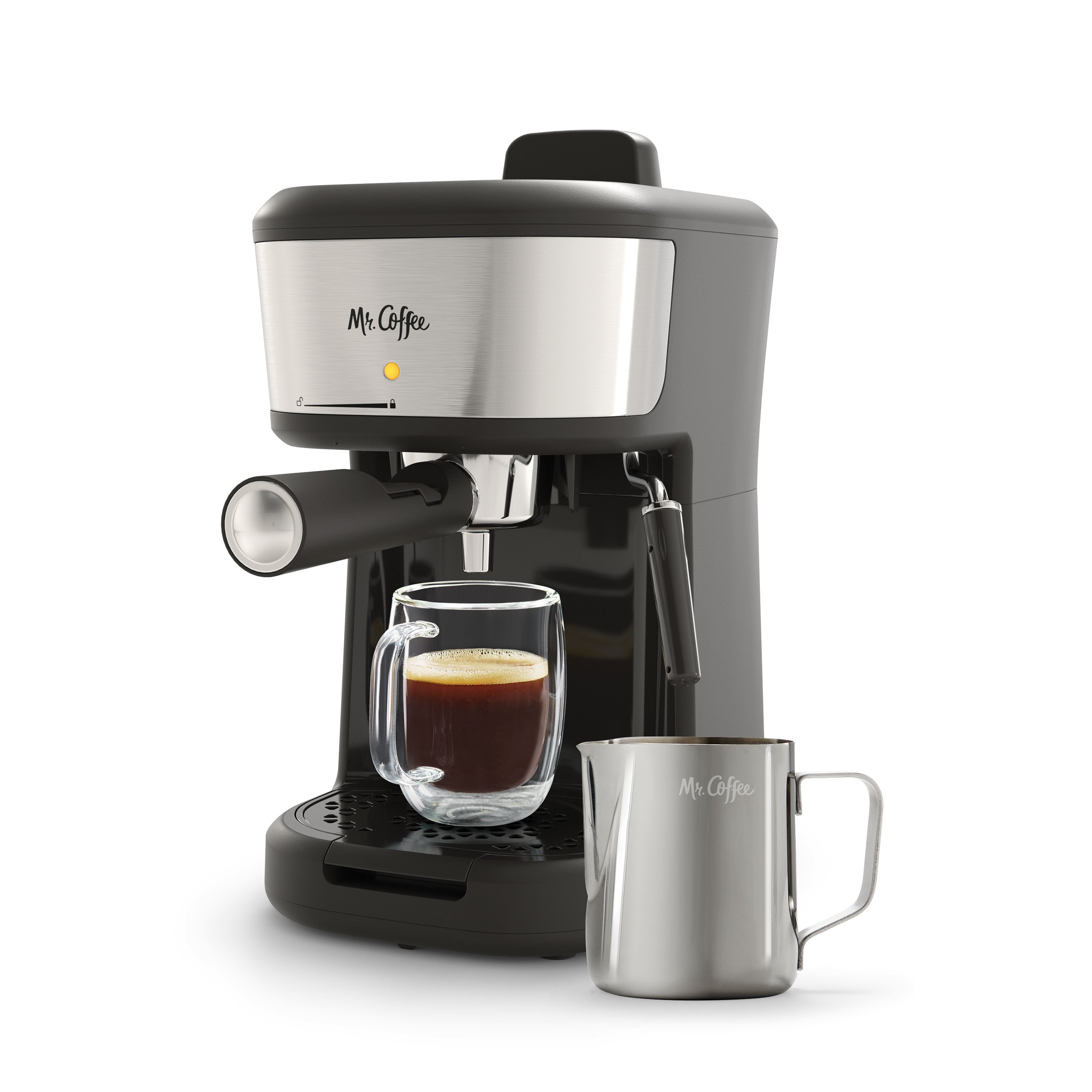 Mr Coffee Black 2 Shot Pump Espresso & Cappuccino Maker 